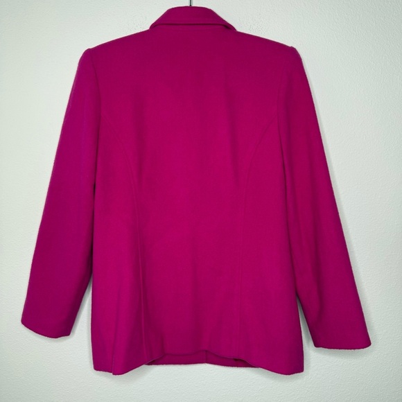 Totonko Vibrant Pink Wool Coat Size 8 Medium 20” PTP - Picture 2 of 15